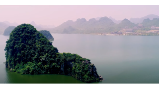 Bay trên Thuyền chùa Tam Chúc Flycam